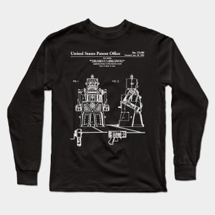 Robert the Robot Toy Patent White Long Sleeve T-Shirt